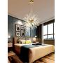 Firework Light Crystal Chandeliers Bubble Lights Sputnik Light Hanging Christmas Lights for Bedroom Dining Room Lighting fixtures 8-Lights in Gold