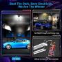 Falive Garage Lighting LED Garage Lights 6000Lm Super Bright Garage Light with Adjustable Multi-Position Panels Tribright Garage Ceiling Light Bulb for Garage, Attic, Basement (No Sensor)