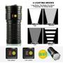 Rechargeable LED Flashlight, Handheld Spotlight - High Lumen Torch, Portable Outdoor Water Resistant Light, USB Rechargeable, 4 Light Modes, Best Camping, Outdoor, Emergency, Everyday Flashlights