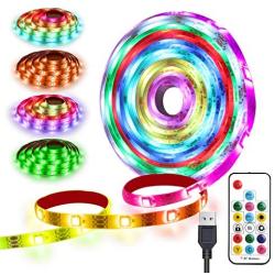 USB Powered LED Strip Light TV Backlight 9.8FT/3M Dream Colored Led Lights Waterproof USB Lights Strip with RF Remote TV/PC Background Bias Lighting Cuttable Strip Lights for Indoor DIY Decoration