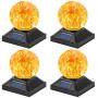 TWINSLUXES Solar Post Cap Lights Outdoor, Flickering Flame Lights, Waterproof LED Fence Post Solar Lights, for 3.5x3.5/4x4/5x5 Wood Posts in Patio Yard Landscape Decoration, Deck or Garden Decoration
