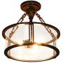 Tangkula Semi Flush Mount Ceiling Light, 3-Light Close to Ceiling Light with Bubble Glass Lampshade, Hanging Pendant Ceiling Light for Living Room, Dining Room, Kitchen (Black) Tangkula Semi Flush Mount Ceiling Light, 3-Light Close to Ceiling Light with Bubble Glass Lampshade, Hanging Pendant Ceiling Light for Living Room, Dining Room, Kitchen (Black)
