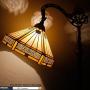 Tiffany Mission Style Reading Floor Lamp Lighting W12H64 Inch Yellow Stained Glass Hexagon Lampshade Antique Adjustable Arched Base S011 WERFACTORY Lamps Living Room Bedroom Beside Table Desk Gifts