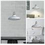 SUSUO 18'' Wide Barn Pendant Light Fixtures Retro Rustic Warehouse Shade Hanging Ceiling Lighting with Wire Cage,White