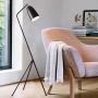 HAIXIANG Nordic Iron Living Room Tripod Floor Lamp Sofa Study Standing Lamp for Dining Room Bedside Rotatable Macarons Light Black