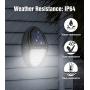 Solar Lights[4PCS], MoKo Waterproof Outdoor Solar Powered Lamp, Wireless Solar Auto Sensor Security Lights, Wall Mount Decorative Deck Light for Wall, Patio, Yard, Garden - BLACK