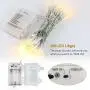 [Remote and Timer] 36ft 100 LED Outdoor Battery Fairy Lights (8 Modes, Dimmable, IP65 Waterproof, Warm White)