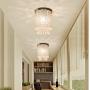 TICOZE Chandelier Ceiling Light Fixture Mini Flush Mount Modern Lighting Beads Shade for Dining Room, Bedroom, Closet, Entryway, Foyer, Hallway, H11.02x W8.66, E12 Bulb Included