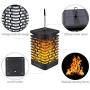 Arzerlize Solar Lanterns Outdoor Hanging, Garden Decorations, led Solar Lights Dancing Flame Patio Decor Pathway Landscape Waterproof auto on/Off Yellow 4/P