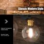 Tangkula Vintage 2 Light Vanity Wall Light, Bubbled Glass Wall Sconce, Industrial Bathroom Vanity Light with Globe Glass Shade, Wall Lamp Fixtures for Bathroom Hallway Living Room Bedroom (2-Light)