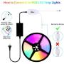 Lamomo Smart WiFi RGB LED Light Strips, Color Changing 16.4ft Strip Lights Phone App Control Works with Alexa, Silicone IP23 Waterproof Rope Lights with Remote Music Sync for Bedroom Outdoor Party
