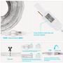 LED Rope Lights Outdoor SURNIE White 50ft Waterproof Flexible Strip Lights Kit 110V Connectable, Cuttable 6000K Indoor Tape Lighting UL Certified Decorative Location Garden Stairs Balcony Party…