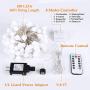 Mini Globe String Lights, 66 Ft. 200 LED Fairy String Lights Plug in, 8 Modes with Remote, Decor for Indoor Outdoor Party Wedding Christmas Tree Garden, Warm White
