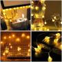 SZWTC 33ft 80 LEDs Globe String Lights Battery Operated, Fairy Lights Waterproof 8 Modes with Remote Control for Home, Party, Christmas, Wedding, Patio, Garden Decoration (Warm White)