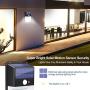 KOMINT Solar Lights Outdoor, Solar Motion Sensor Light 228 LEDs Solar Outdoor Lights IP65 Waterproof Outdoor Solar Wall Lights for Patio Garden Fence Backyard Garage(2 Pack)