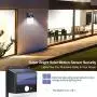 KOMINT Solar Lights Outdoor, Solar Motion Sensor Light 228 LEDs Solar Outdoor Lights IP65 Waterproof Outdoor Solar Wall Lights for Patio Garden Fence Backyard Garage(2 Pack)