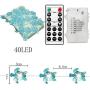 Decorman Sea Turtle Decorative String Lights, 14ft 40 LED 8 Modes Cool White Weatherproof Battery Operated Ocean Theme Lights for Bedrooms Parties Weddings Gardens with Remote and Timer