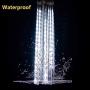 Outdoor Lights,LED Meteor Shower Rain Lights, Waterproof Garden Lights 30cm 8 Tubes 144leds Snow Falling Raindrop Icicle Cascading Light for Holiday Wedding Xmas Tree Decor (White)
