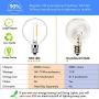 54FT 2-Pack G40 LED Globe Outdoor String Lights, Dimmable Waterproof Patio Light Strings with 50 Bulbs 4000K Daylight White, Connectable Hanging Lights for Christmas Backyard Balcony Party, White Wire