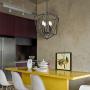 VINLUZ Modern Pendant Lighting Oil Rubbed Bronze Kitchen Island 4 Light Fixtures Ceiling, Industrial Lantern Chandeliers Geometric Metal Farmhouse Hanging Lights Dining Room Brdrooms