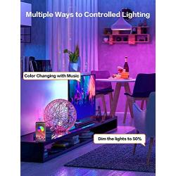 50ft Led Strip Lights, Jadisi Smart Led Lights Strip Music Sync Color Changing Lights, App Control and 24 Keys Remote, Led Lights for Bedroom Party Home Decoration