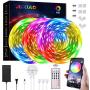 Led Strip Lights for Bedroom 50 Feet,Led Lights Belt can be Controlled by The App,Music Synchronized Color Changing,for in Bedroom, Kitchen, Living Room, Party and Christmas