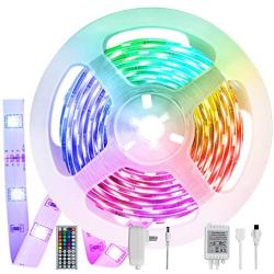 GIREALO LED Strip Lights 16.4ft,RGB LED Light Strip Stronger 5050 LED with 44 Keys Remote,Color Changing LED Strip for Bedroom,Living Room,Home,TV,Kitchen,Party Decoration