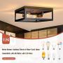 Farmhouse Ceiling Light Fixture, Industrial 2-Light Flush Mount Ceiling Light for Bedroom, Kitchen, Black Retro Square Semi Flush Mount Ceiling Lamp with E26 Sockets for Living Room, Entry, Stairway