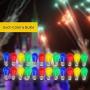 Visther S14 LED Colored String Light Bulb, 1W Plastic Shatterproof Incandescent Replacement, E26 Base, Edison Bulbs for Outdoor Indoor Patio Christmas String Lights, 24 Pack, Red/Blue/Yellow/Green