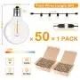 50FT LED G40 Globe String Lights, Shatterproof Outdoor Patio String Lights 2200K with 50+2 Dimmable Edison Bulbs, 50 Backyard Hanging Lights, Bistro Light Waterproof for Balcony Party Wedding Market 50FT LED G40 Globe String Lights, Shatterproof Outdoor Patio String Lights 2200K with 50+2 Dimmable Edison Bulbs, 50 Backyard Hanging Lights, Bistro Light Waterproof for Balcony Party Wedding Market