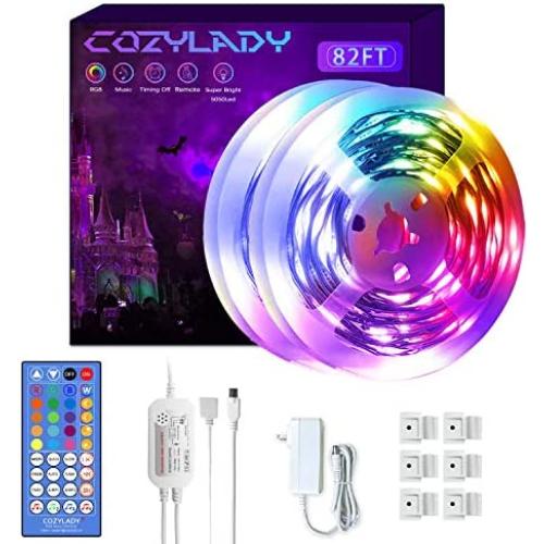 Cozylady LED Strip Lights 82Ft Controlled by Remote Cozylady LED Strip Lights 82Ft Controlled by Remote