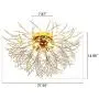 Gold Starburst Firework Chandeliers Crystal Lighting Fixtures Stainless Steel Ceiling for Bedroom Dining Room 5 Lights