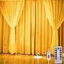 Curtain Lights,Star String Twinkle Fairy String Lights for Bedroom, 8 Modes Waterproof 9.8 X 9.2ft 280 LED Christmas Wall Decor Hanging Lights with Remote Control ,Wedding Garden Outdoor Indoor(White)