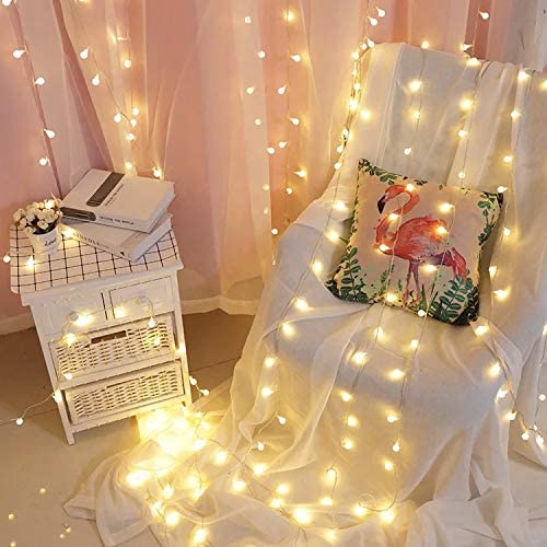 100 LED Globe Ball String Lights Battery Operated with Remote, 8 Modes 33ft Fairy Lights Waterproof for Bedroom, Christmas, Festivals, Wedding, Party as Indoor&Outdoor Decor (Ball)