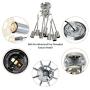 PUZHI HOME Modern Ceiling Light Sputnik Chandelier, 8 Lights Flush Mount Ceiling Light Chrome Pendant Lighting Modern Chandeliers Close to Ceiling Light Fixture for Living Room Dining Room Kitchen