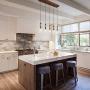 LNC A02982 Wood Kitchen Island Lighting Farmhouse Linear Chandeliers with Glass Bottle Shade