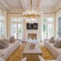 NOXARTE Gold Chandelier Modern Brass Pendant Light Contemporary Glass Ceiling Lighting Fixture for Dining Room Living Room