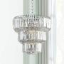 Valeria Chrome Tiered Chandelier 18'' Wide Modern Crystal 10-Light Fixture for Dining Room House Foyer Kitchen Island Entryway Bedroom Living Room - Vienna Full Spectrum