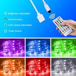 65.6FT Led Strip Lights, Ultra-Long Smart Music Sync DIY LED Color Changing Lights Controlled by App and Remote,5050 RGB Light Strip Decoration for Bedroom/Kitchen/Living Room/Bar/Ceiling