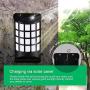 Solar Flame Lights Outdoor, Waterproof Flickering Flame Wall Lights with Dark Sensor Auto On/Off 66 LED Solar Powered Night Lights Lattice Design for Garden Pathway Patio Deck Yard (Pack 4)