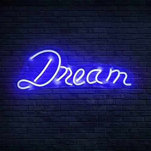 Koicaxy Neon Sign, Led Neon Light Wall Light Led Wall Decor, Battery or USB Powered Light Up Acrylic Neon Sign for Bedroom, Kids Room, Living Room, Bar, Party, Christmas, Wedding (Dream 2)