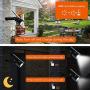 Solar Spotlight Outdoor Landscape Light 19 LED Waterproof with Adjustable Solar Panel and Adjustable Head Bright White Light 2-in-1 Powered Wall Light for Yard Walkway Driveway Garden 4 Pack