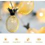 BIMEE Pineapple Solar String Lights 15ft 20 LEDs Waterproof Solar Powered Fairy String Lights Hanging Lights for Outdoor Garden Patio Landscape Home Wedding Birthday Party Decoration (Warm White)