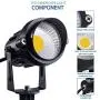 SUNVIE 12W LED Landscape Lights Low Voltage Garden Pathway Lights Super Warm White 12V Waterproof Outdoor Spotlights for Driveway Walkway Yard Patio Porch Trees with Spike Stand (10 Pack)