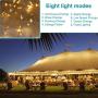 Solar String Lights Outdoor, 2-Packs 480LED Ultra Long Solar Fairy Lights 8 Modes Copper Wire Solar Powered Fairy Lights Outdoor Waterproof for Christmas Garden Yard Party Patio Tree (Warm White)
