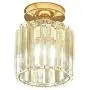 Industrial Mini Style Modern Crystal Flush Mount Ceiling Light Fixture Metal Spherical Chandeliers Lighting Fixtures Ceiling Lamp for Hallway Bar Kitchen Dining Room Kids Room Golden