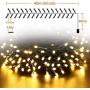 ilikable 131ft 300-LED String Lights, Battery-Powered Indoor/Outdoor Fairy Lights -8 Modes Waterproof Decorative Lights for Christmas Wedding Party Home Courtyard Icicle Lights Decoration-Warm White.
