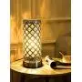 Touch Lamp Control Crystal Table Lamp 3-Way Dimmable Bedside Nightstand Desk Lamps with Dual USB Charging Ports,Small Decorative Lampshade Night Light for Bedroom Living Room, Bulb Included