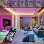 LED Lights for Bedroom 32.8ft/10M,KEMAS Led Strip Lights RGB Music Sync Color Changing APP Bluetooth Control Remote Room Lights Party and Home Decoration