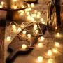 Battery Operated String Lights - 33Ft 100 LEDs Globe Fairy String Lights with Remote for Outdoor/Indoor Bedroom, 8 Modes Decorative String Lights, Bedroom, Garden, Christmas Tree, Wedding, Party